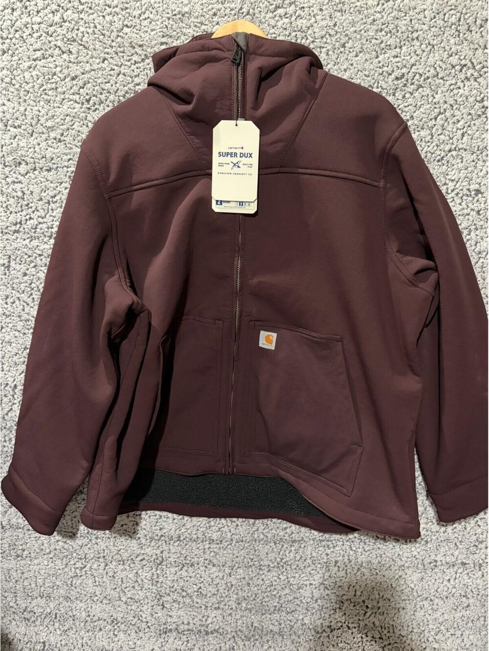 Carhartt Super Dux Womens Jacket XXL 20 Hooded Full Zip Brown NWT OJ5001-W